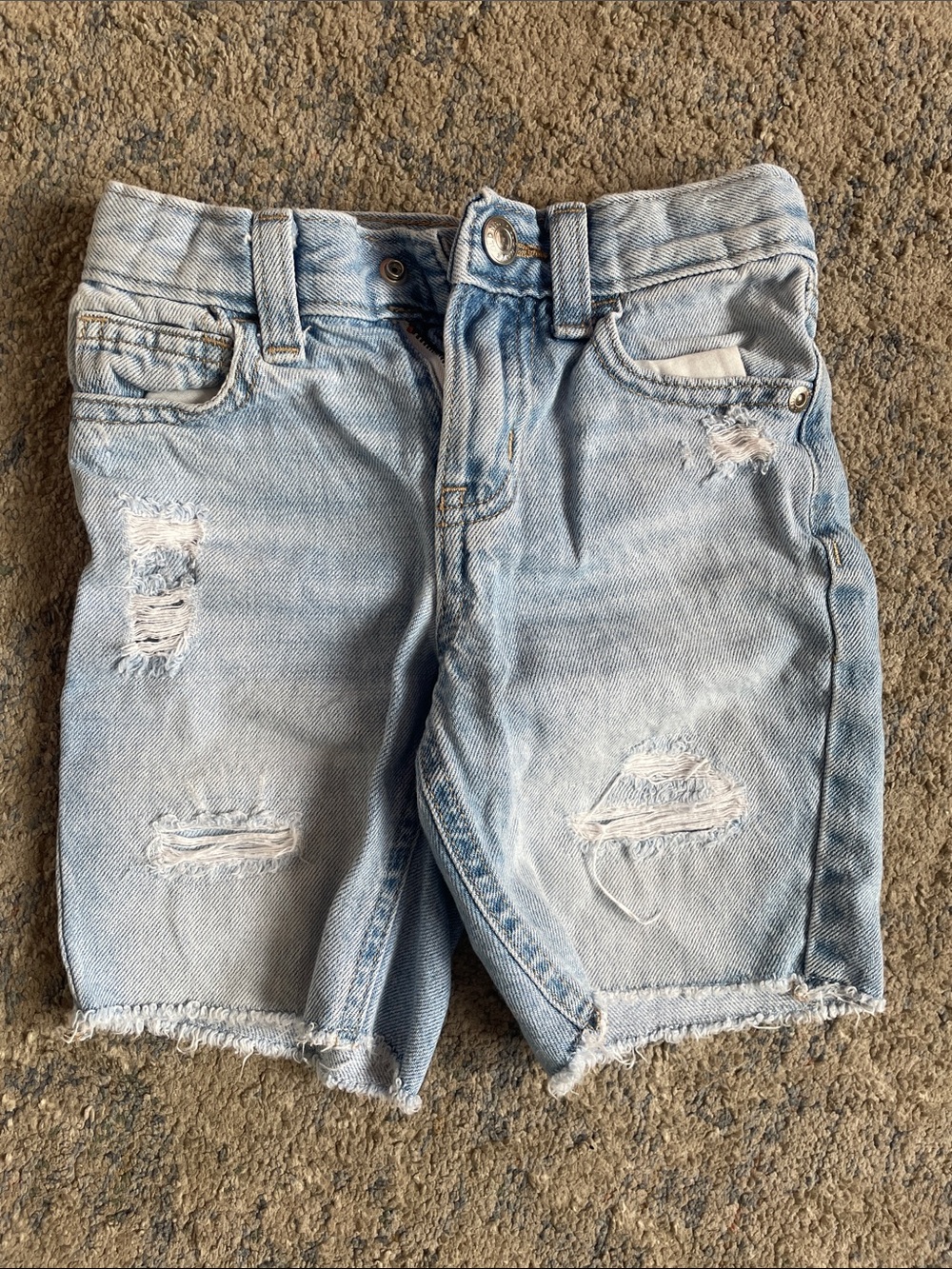 Old Navy Light Blue Distressed Denim Shorts - Kids